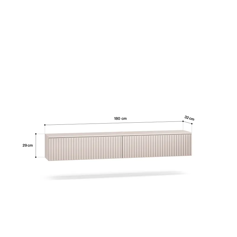 Pakabinama TV spintelė SOPHIA, kašmyro, 180x32x29 cm