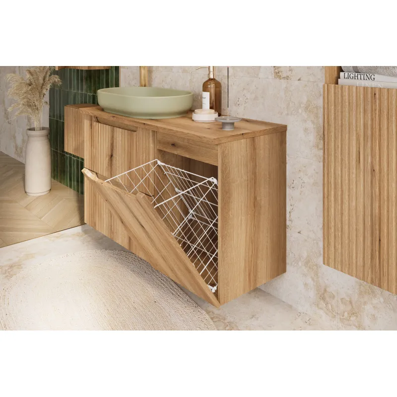 Pakabinama vonios spintelė su stalviršiumi 821 NOVA COASTAL, 100x40x57 cm