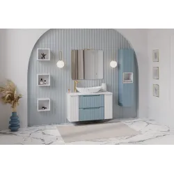 Pakabinama vonios spintelė 803 NOVA BLUE, 30x25x140 cm