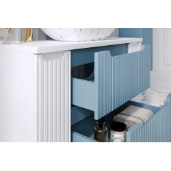 Pakabinama vonios spintelė su stalviršiumi 821 NOVA BLUE, 101x40x57 cm