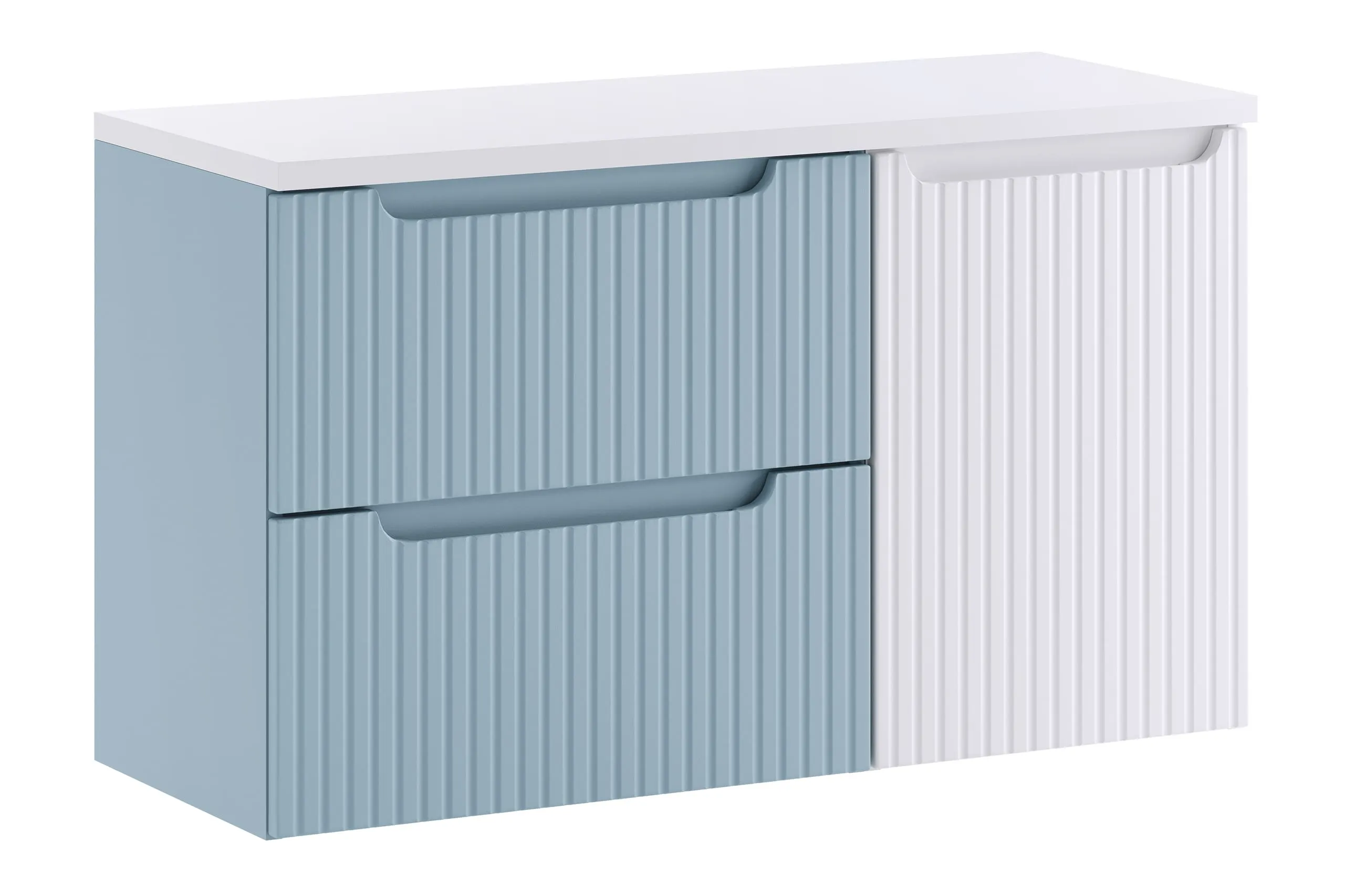 Pakabinama vonios spintelė su stalviršiumi 821 NOVA BLUE, 101x40x57 cm