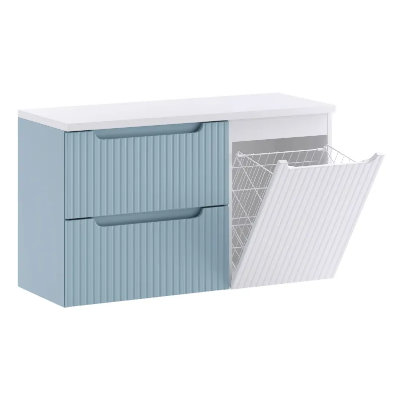 Pakabinama vonios spintelė su stalviršiumi 821 NOVA BLUE, 101x40x57 cm