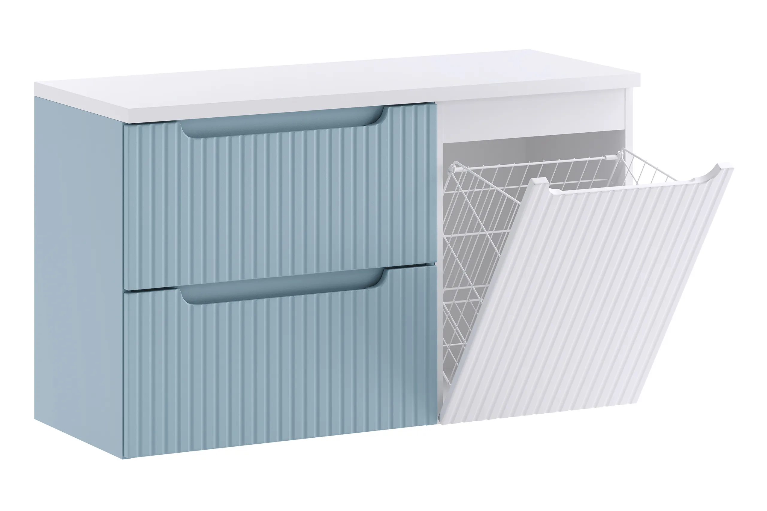 Pakabinama vonios spintelė su stalviršiumi 821 NOVA BLUE, 101x40x57 cm