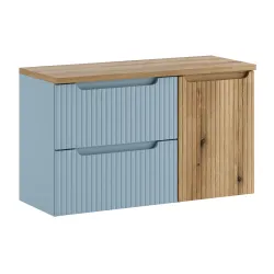 Pakabinama vonios spintelė su stalviršiumi 821A NOVA BLUE, 101x40x57 cm