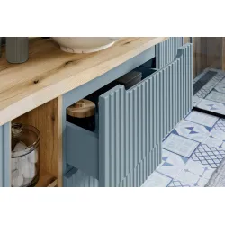 Pakabinama vonios spintelė su stalviršiumi 821A NOVA BLUE, 101x40x57 cm