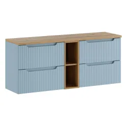 Pakabinama vonios spintelė su stalviršiumi 826B NOVA BLUE, 140x40x57 cm