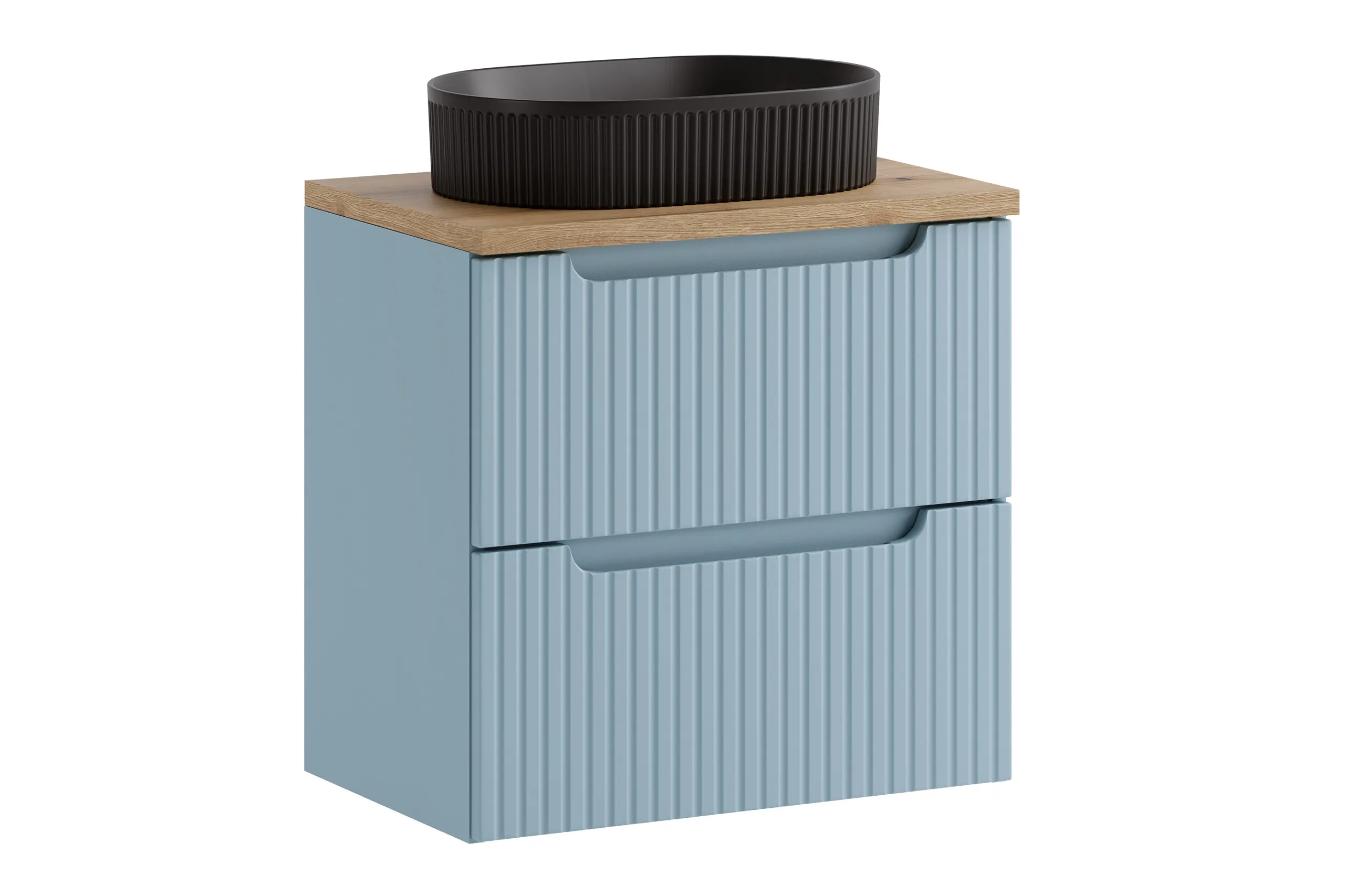 Pakabinama vonios spintelė su praustuvu 826A NOVA BLUE, 60x40x57 cm