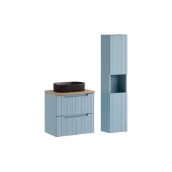 Pakabinama vonios spintelė su praustuvu 826A NOVA BLUE, 60x40x57 cm