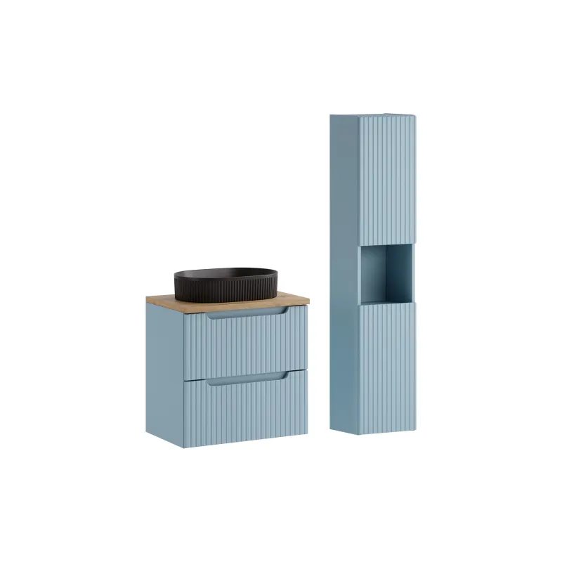 Pakabinama vonios spintelė su praustuvu 826A NOVA BLUE, 60x40x57 cm