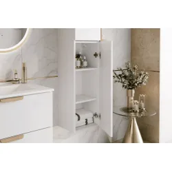 Pakabinama vonios spintelė su praustuvu 826D ASTRA WHITE, 121x46x50 cm