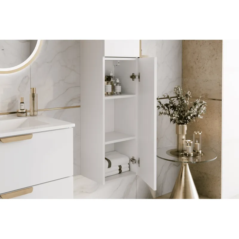 Pakabinama vonios spintelė su praustuvu 826D ASTRA WHITE, 121x46x50 cm