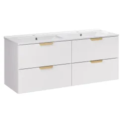 Pakabinama vonios spintelė su praustuvu 826D ASTRA WHITE, 121x46x50 cm