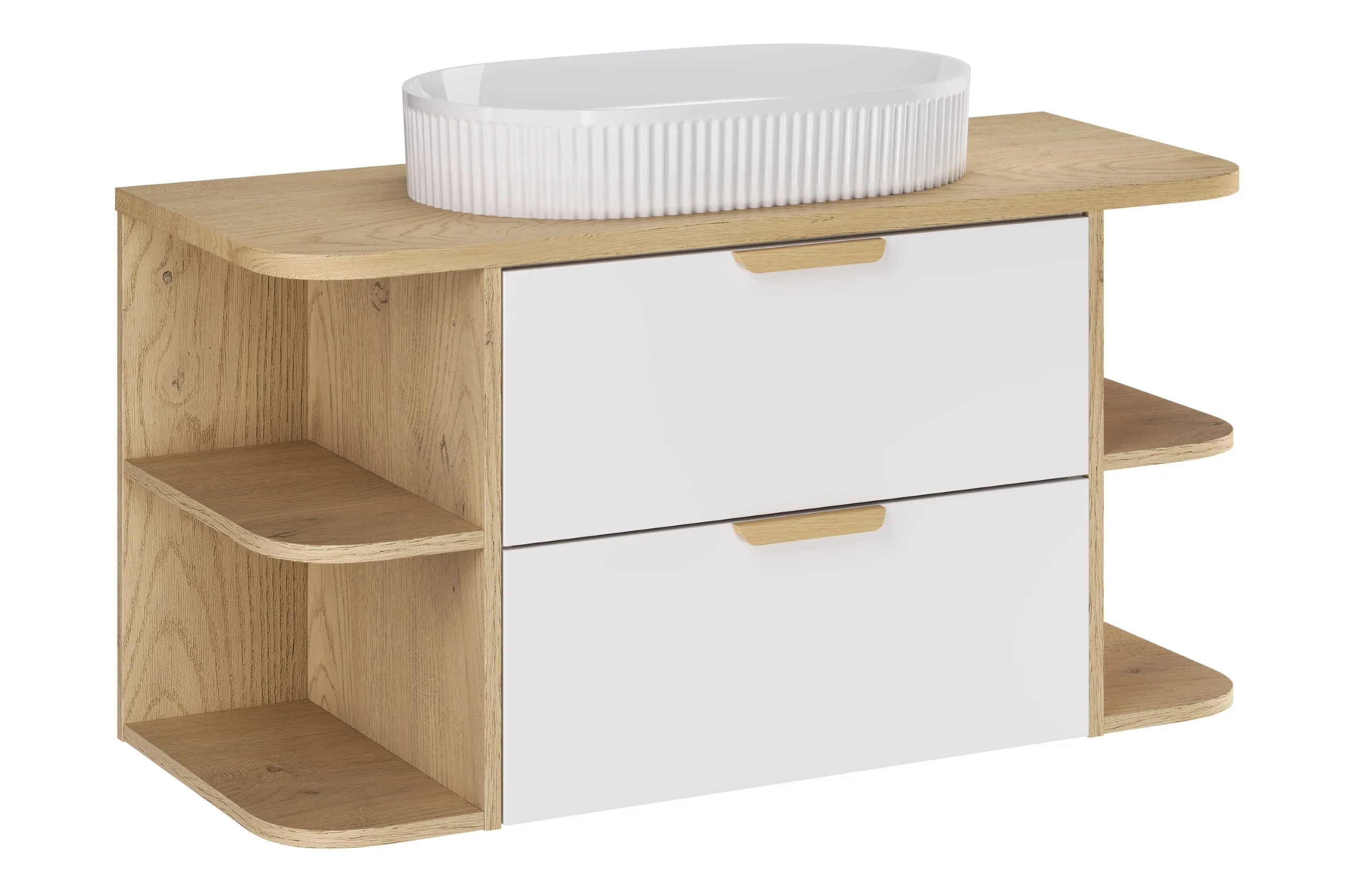 Pakabinama vonios spintelė su praustuvu 821A ASTRA WHITE, 100x46x50 cm