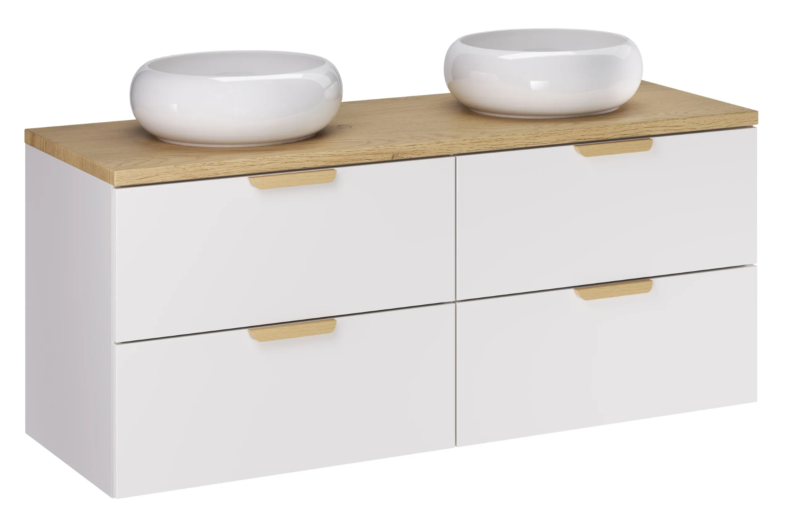 Pakabinama vonios spintelė su stalviršiumi 826D ASTRA WHITE, 121x46x50 cm