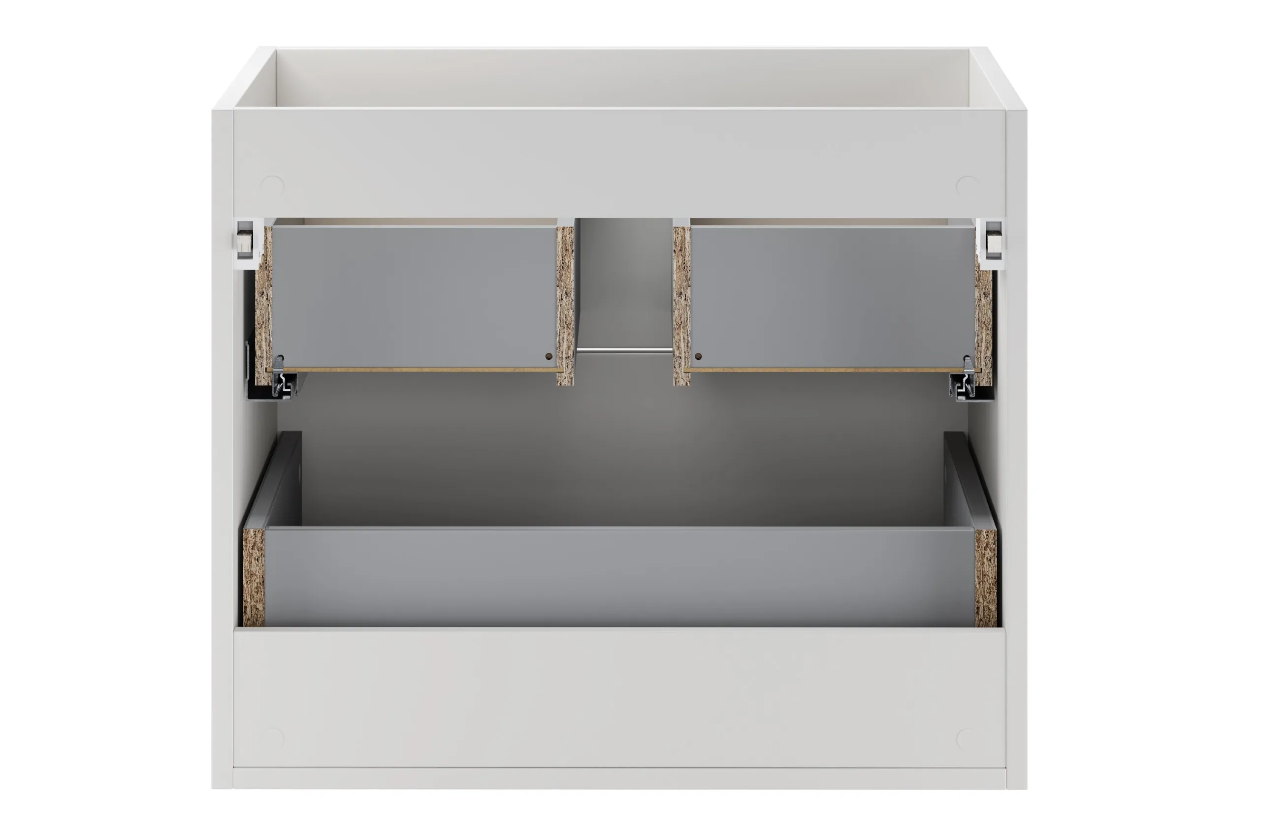 Pakabinama vonios spintelė su stalviršiumi 826D ASTRA WHITE, 121x46x50 cm