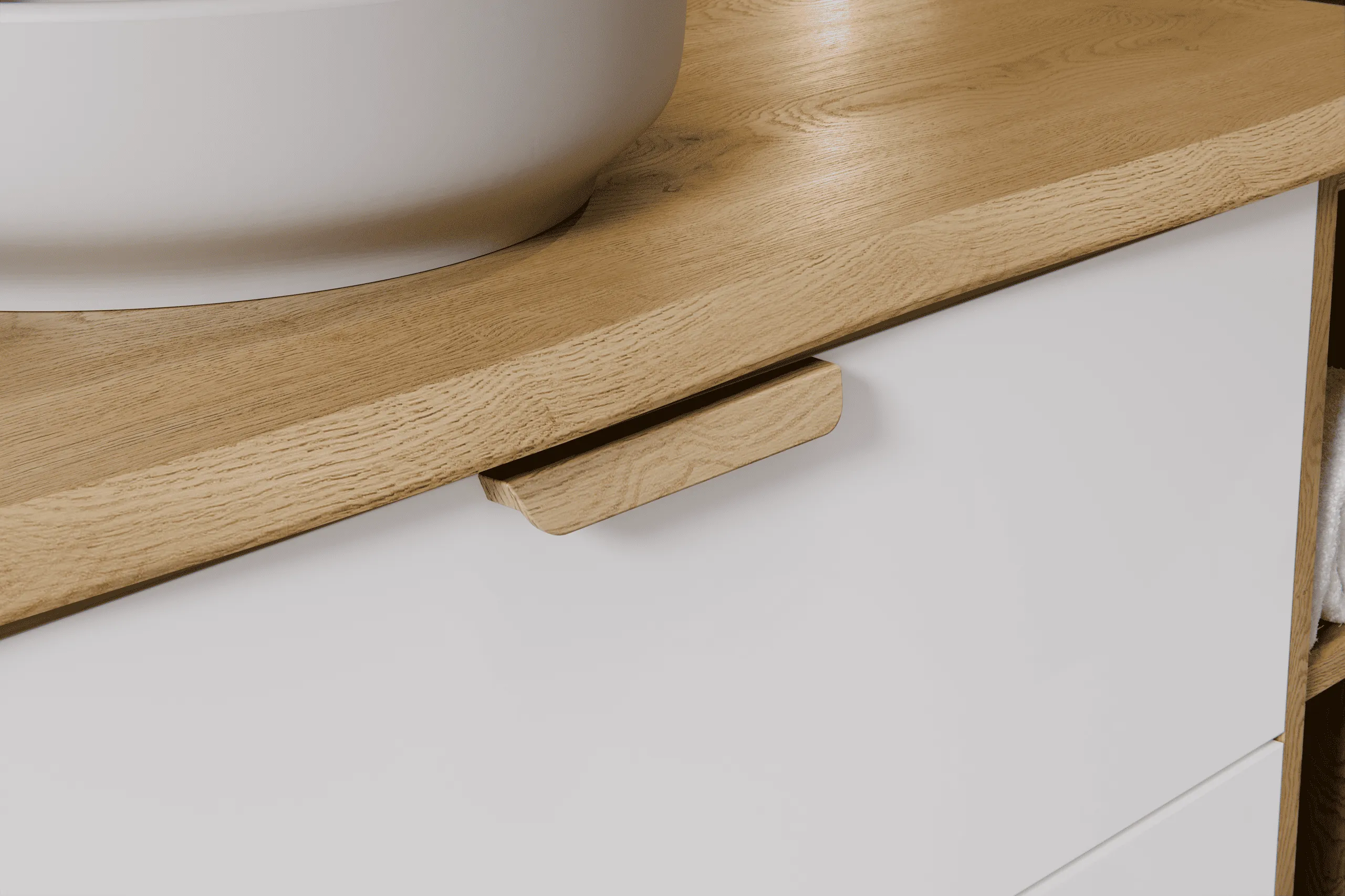 Pakabinama vonios spintelė su stalviršiumi 826D ASTRA WHITE, 121x46x50 cm