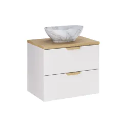 Pakabinama vonios spintelė su stalviršiumi 826 ASTRA WHITE, 61x46x50 cm