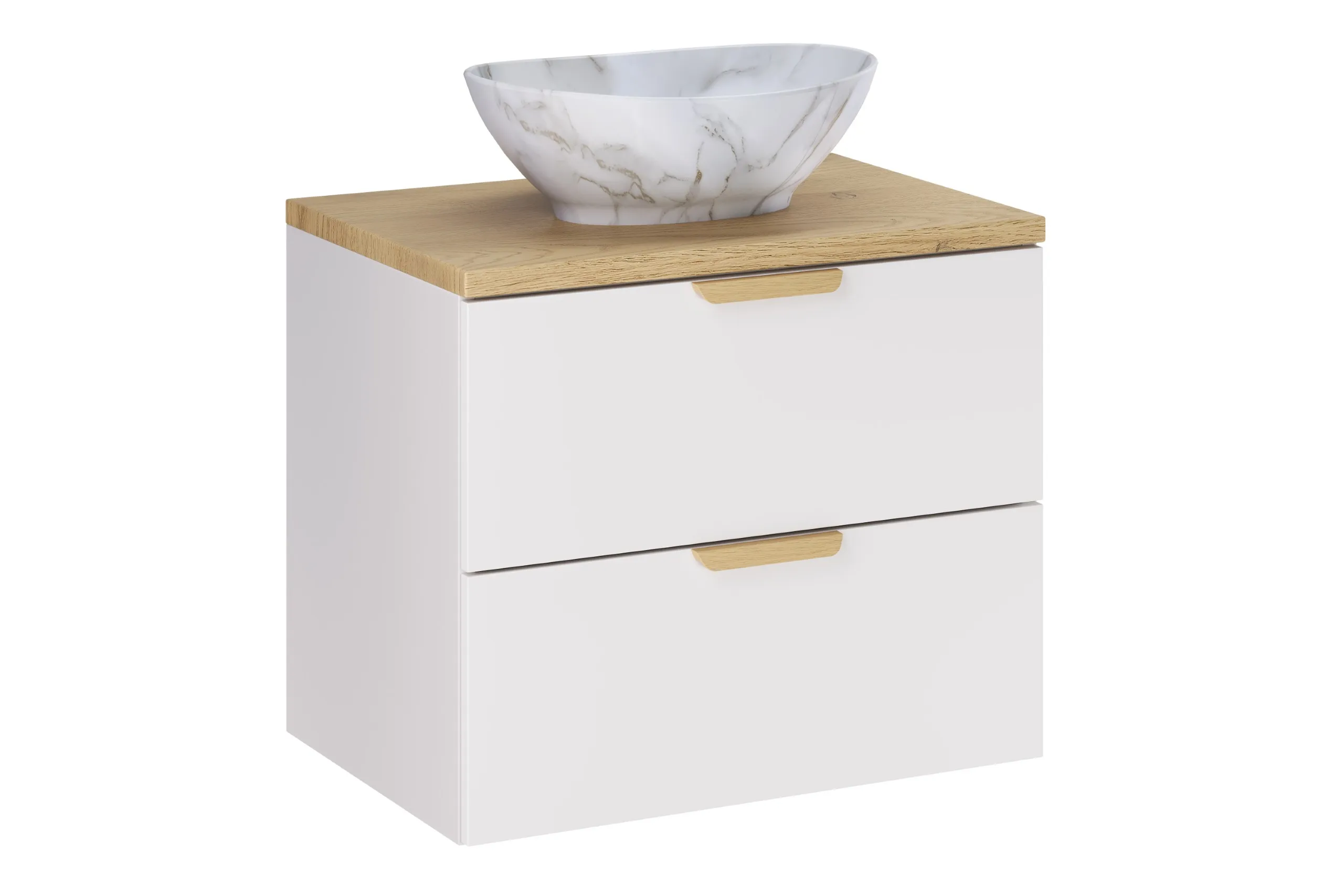 Pakabinama vonios spintelė su stalviršiumi 826 ASTRA WHITE, 61x46x50 cm