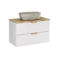 Pakabinama vonios spintelė su stalviršiumi 828 ASTRA WHITE, 81x46x50 cm