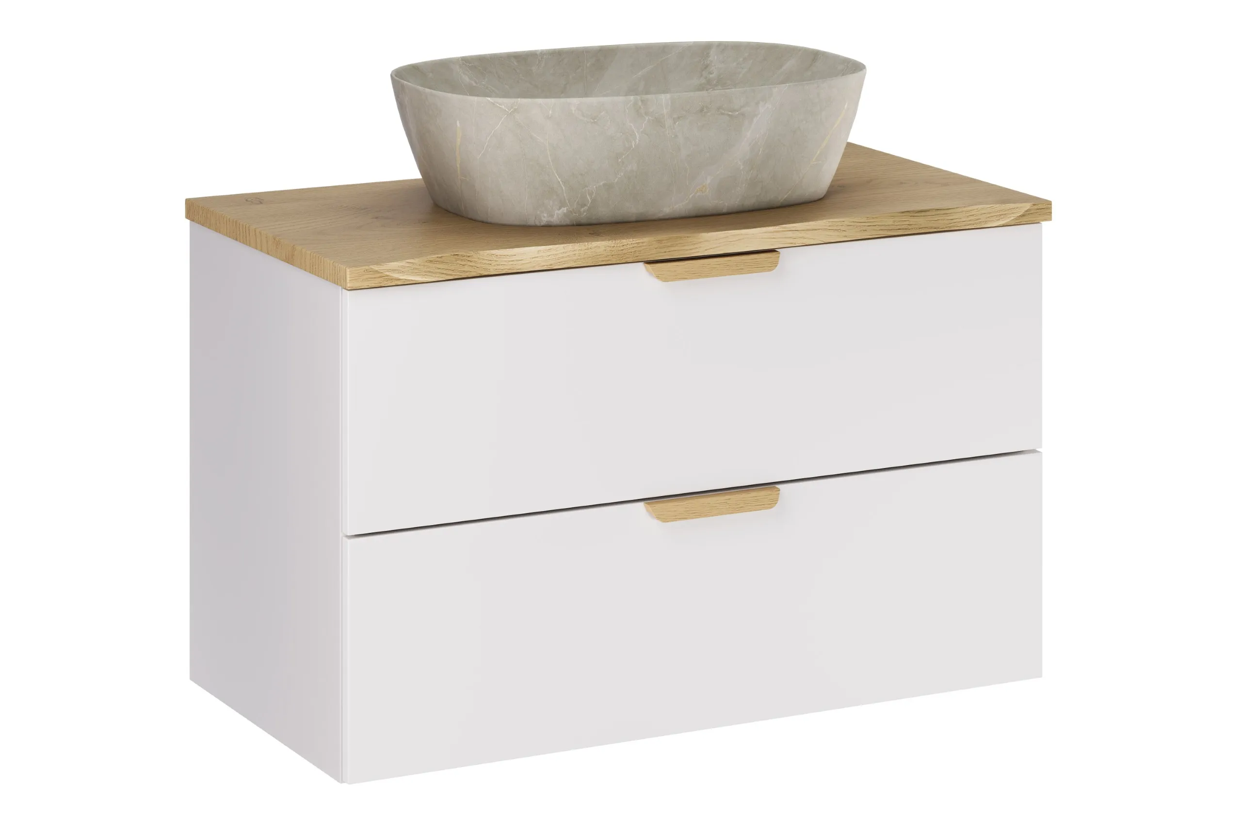 Pakabinama vonios spintelė su stalviršiumi 828 ASTRA WHITE, 81x46x50 cm