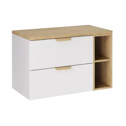 Pakabinama vonios spintelė su stalviršiumi 828A ASTRA WHITE, 81x46x50 cm