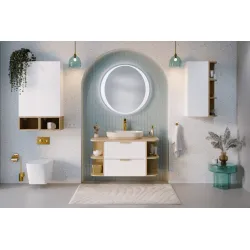 Pakabinama vonios spintelė 803B ASTRA WHITE, 30x25x100 cm