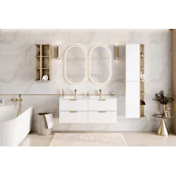 Pakabinama vonios spintelė 803 ASTRA WHITE, 50x25x160 cm