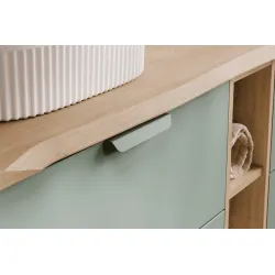 Pakabinama vonios spintelė su praustuvu 826D ASTRA GREEN, 121x46x50 cm