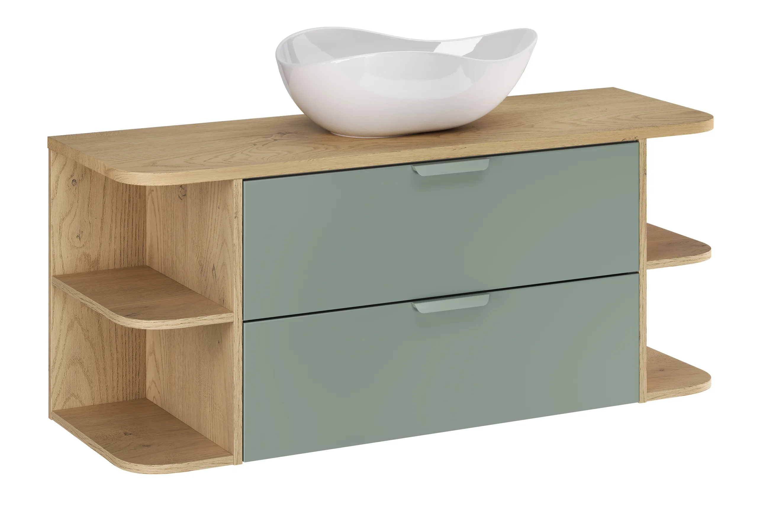 Pakabinama vonios spintelė su stalviršiumi 822 ASTRA GREEN, 120x46x50 cm