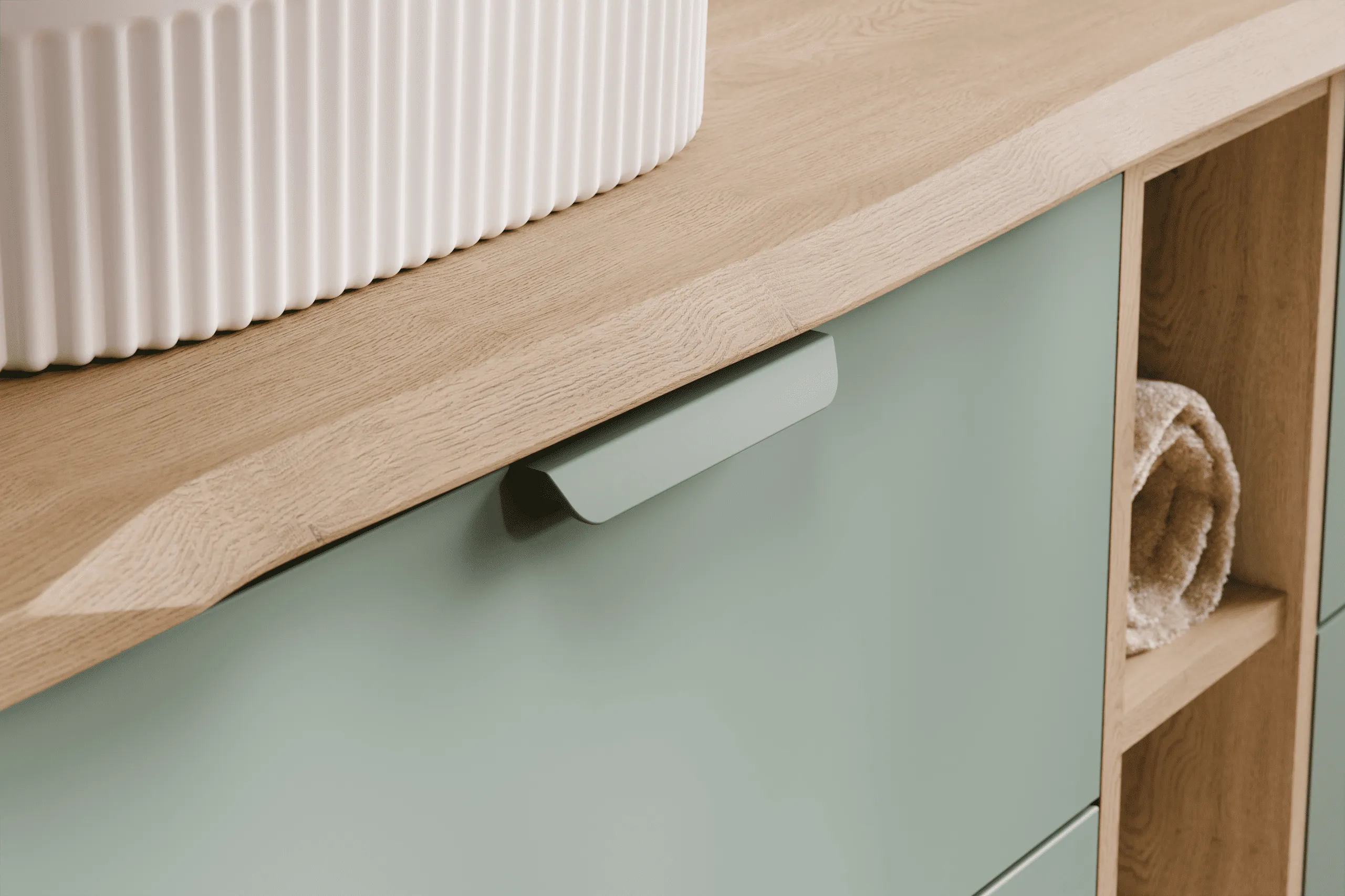 Pakabinama vonios spintelė su praustuvais 826D ASTRA GREEN, 121x46x50 cm