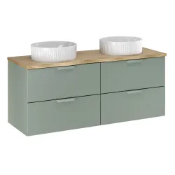 Pakabinama vonios spintelė su praustuvais 826D ASTRA GREEN, 121x46x50 cm