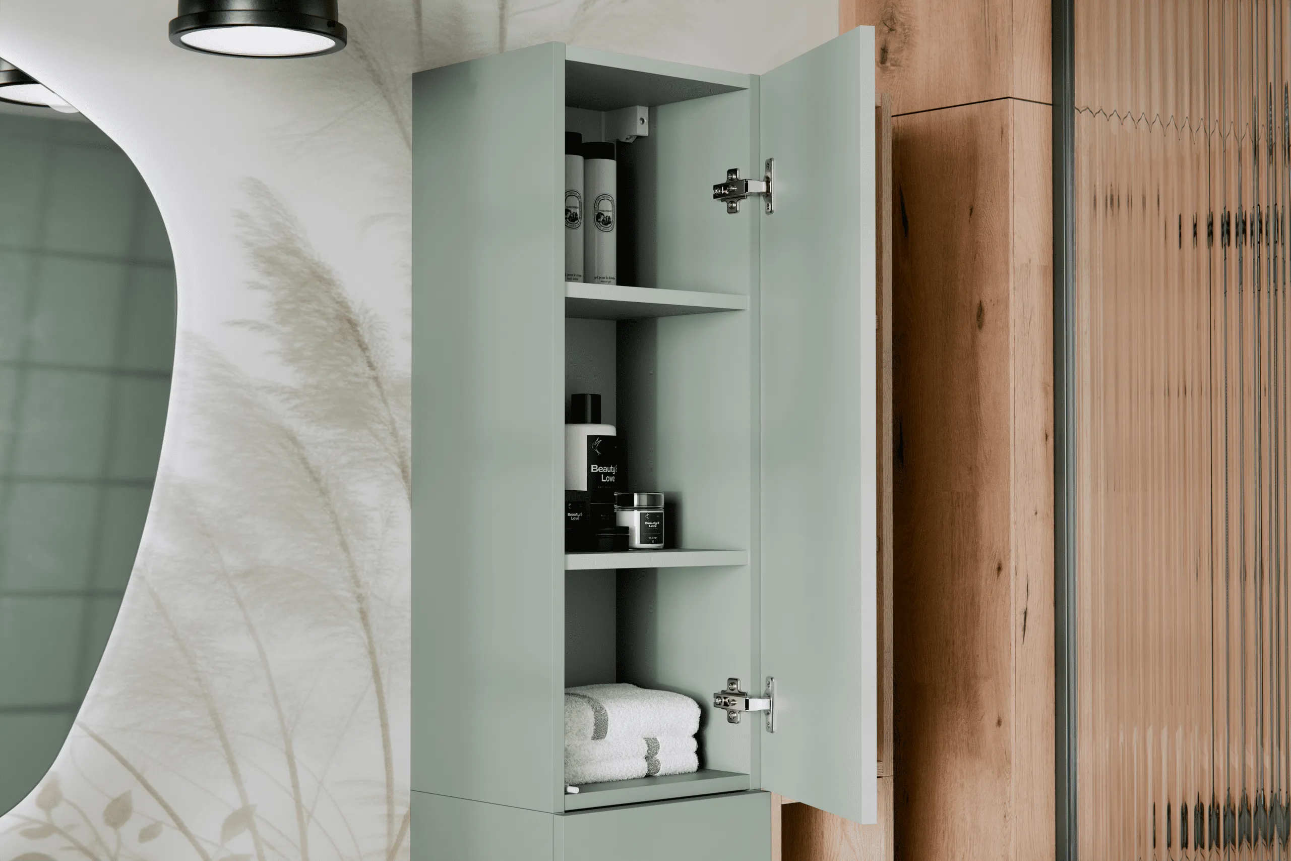 Pakabinama vonios spintelė 803B ASTRA GREEN, 50x25x80 cm