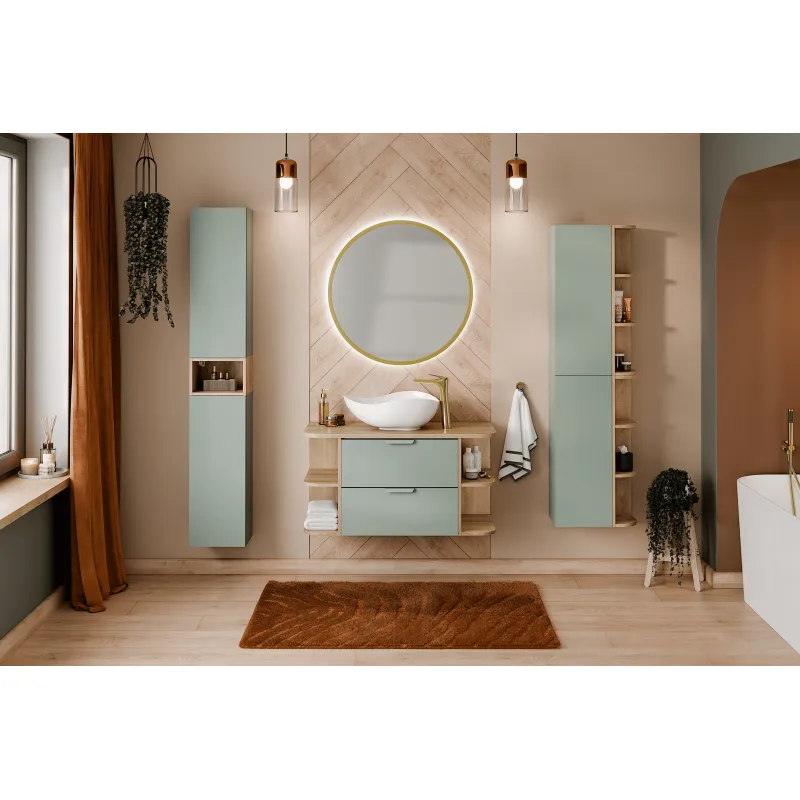 Pakabinama vonios spintelė 803 ASTRA GREEN, 45x25x160 cm