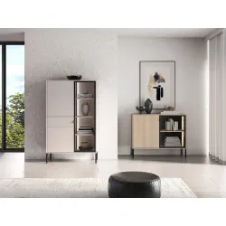 Vitrina su LED apšvietimu BARNET, kašmyro, 92x40x150 cm