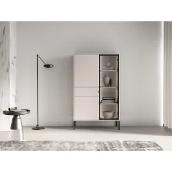 Vitrina su LED apšvietimu BARNET, kašmyro, 92x40x150 cm