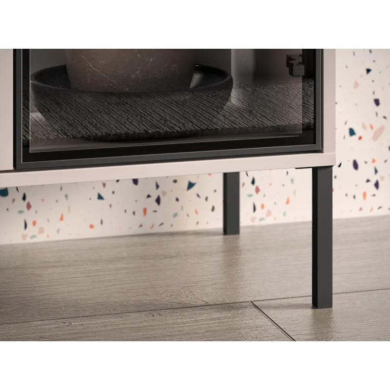 Vitrina su LED apšvietimu BARNET, kašmyro, 92x40x150 cm