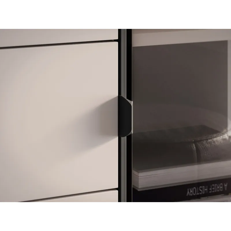 Vitrina su LED apšvietimu BARNET, kašmyro, 92x40x150 cm