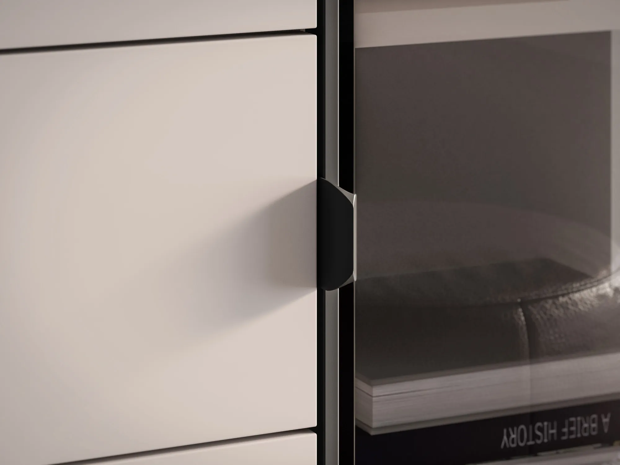 Vitrina su LED apšvietimu BARNET, kašmyro, 92x40x150 cm