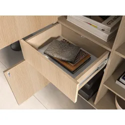 Vitrina su LED apšvietimu BARNET, ąžuolo, 92x40x150 cm