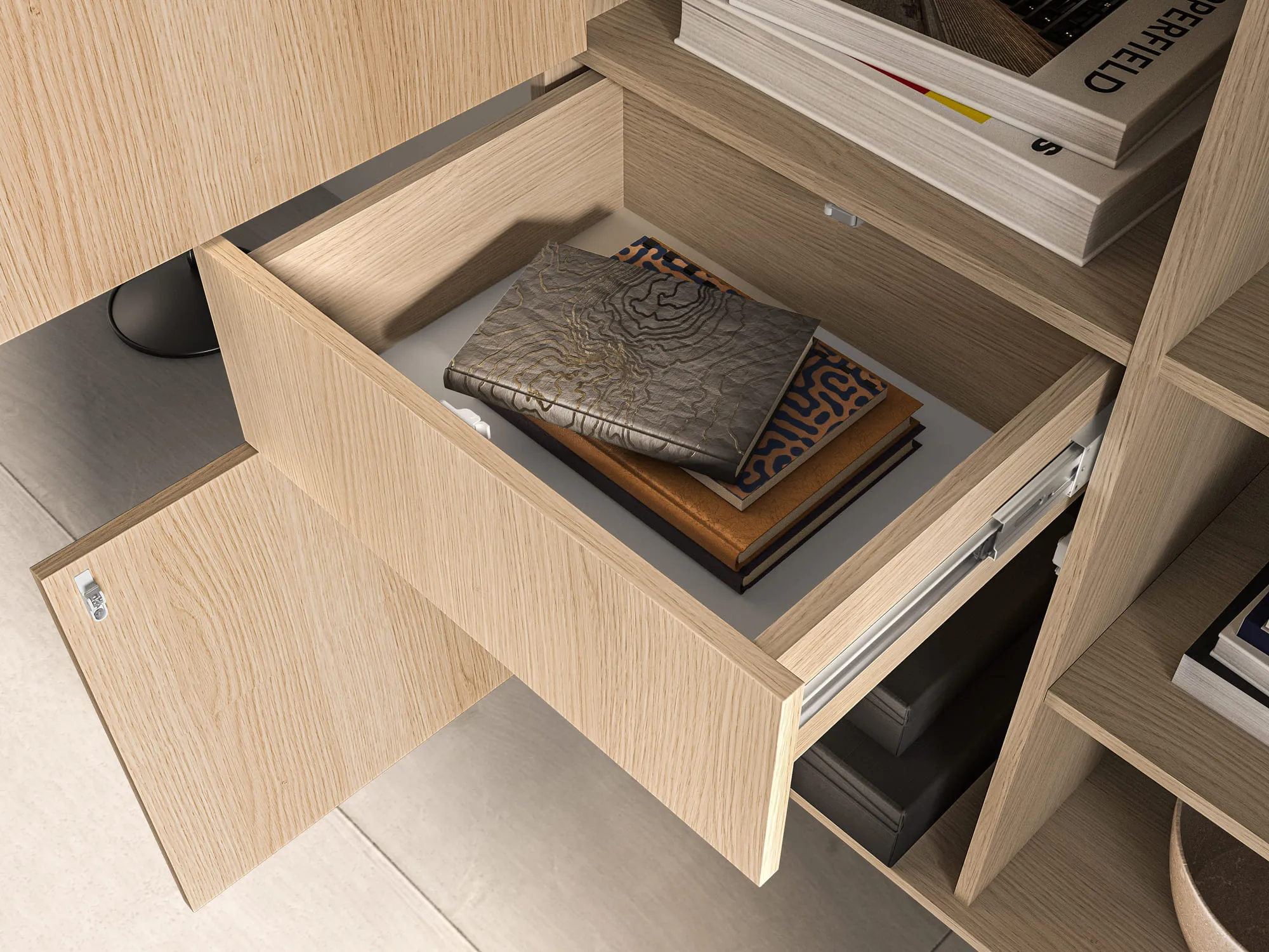 Vitrina su LED apšvietimu BARNET, ąžuolo, 92x40x150 cm