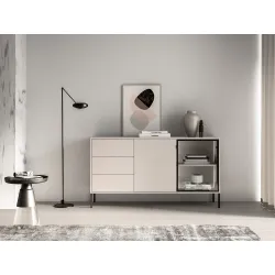 Komoda su LED apšvietimu BARNET, kašmyro, 160x40x86 cm