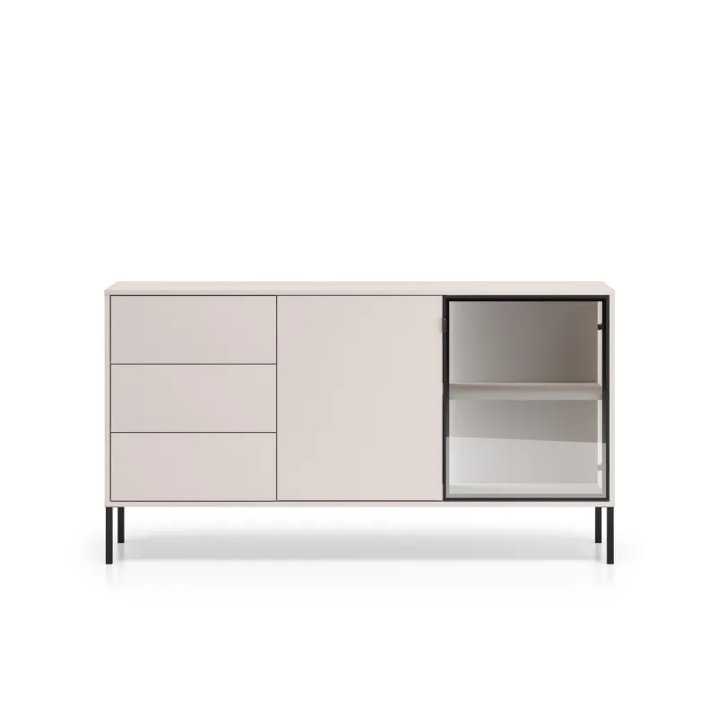 Komoda su LED apšvietimu BARNET, kašmyro, 160x40x86 cm