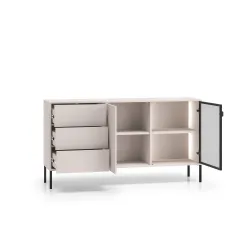 Komoda su LED apšvietimu BARNET, kašmyro, 160x40x86 cm