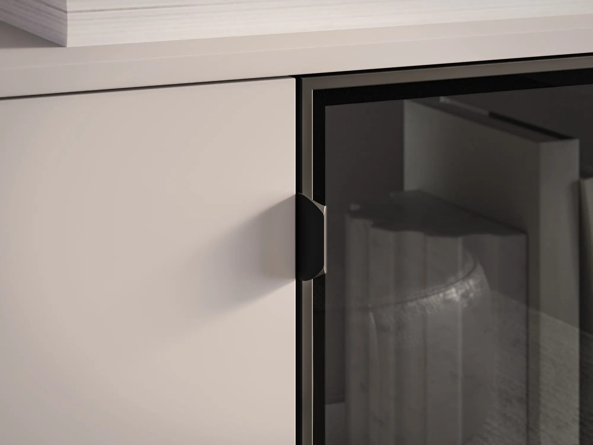 Komoda su LED apšvietimu BARNET, kašmyro, 160x40x86 cm