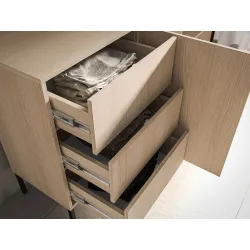 Komoda su LED apšvietimu BARNET, ąžuolo, 160x40x86 cm