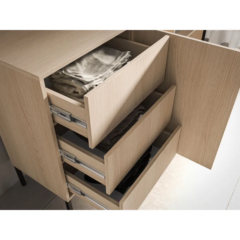 Komoda su LED apšvietimu BARNET, ąžuolo, 160x40x86 cm