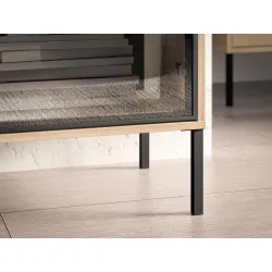 Komoda su LED apšvietimu BARNET, ąžuolo, 160x40x86 cm