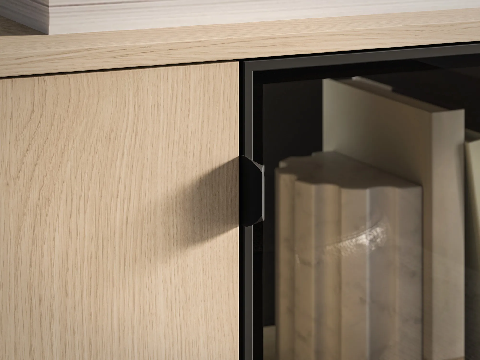 Komoda su LED apšvietimu BARNET, ąžuolo, 160x40x86 cm