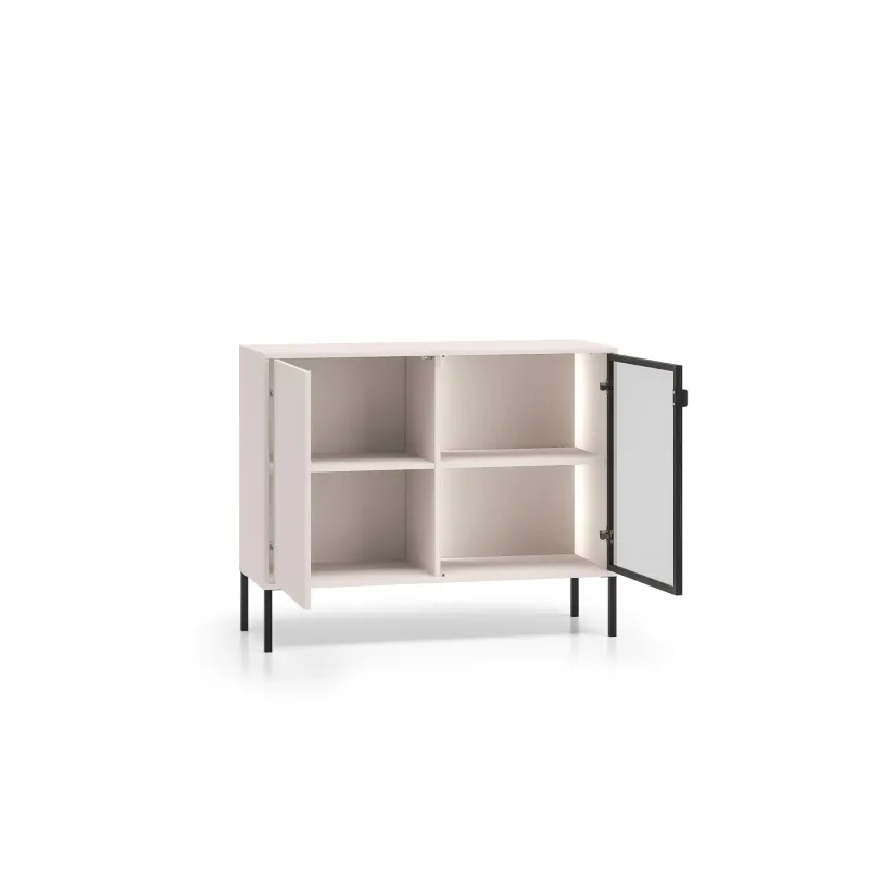 Spintelė su LED apšvietimu BARNET, kašmyro, 107x40x86 cm