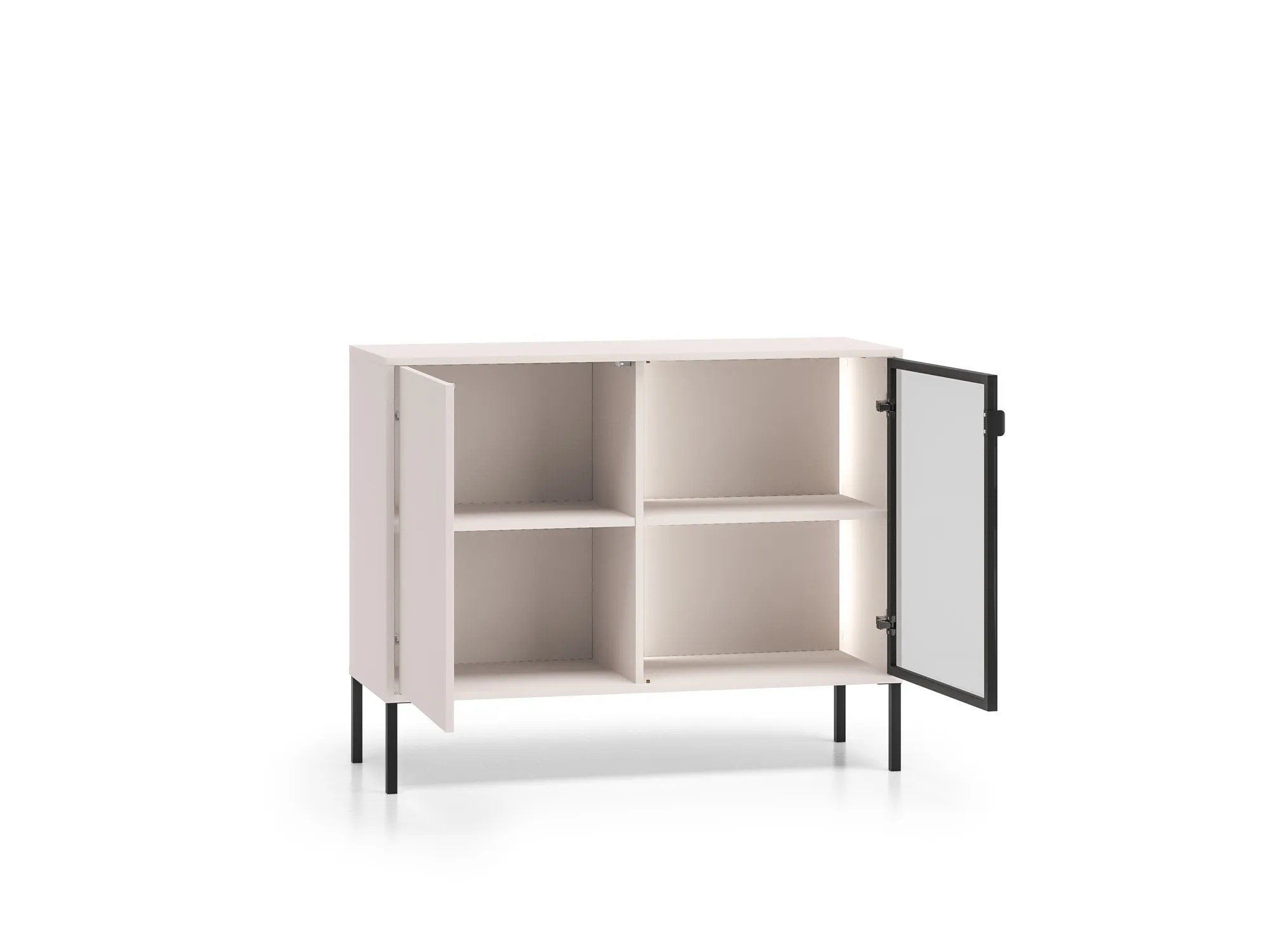 Spintelė su LED apšvietimu BARNET, kašmyro, 107x40x86 cm